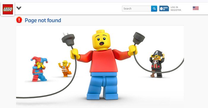 Lego pagina 404
