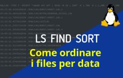 Come ordinare i files in base alla data di creazione, ultima modifica o accesso, in Linux. I comandi ls, find, sort.