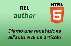 L'attributo rel author in HTML5. Indicizziamo l'autore di un articolo.