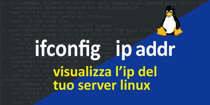 Come trovare l'indirizzo IP delle interfacce di rete su un server Linux da riga di comando: ifconfig e ip addr